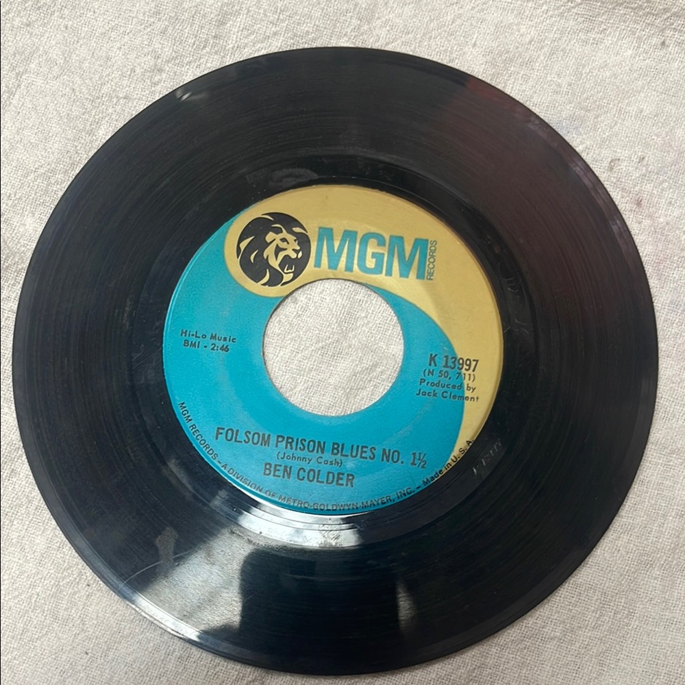 Ben Colder 45 rpm MGM Vintage Vinyl Record